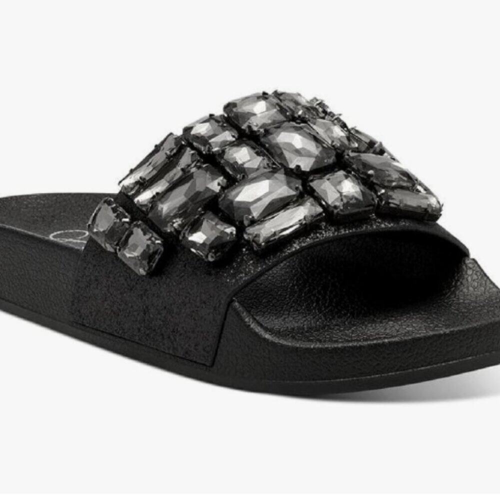 Jessica Simpson Stazee Women's Embellished Pool Slide Sandals - Picture 3 of 3